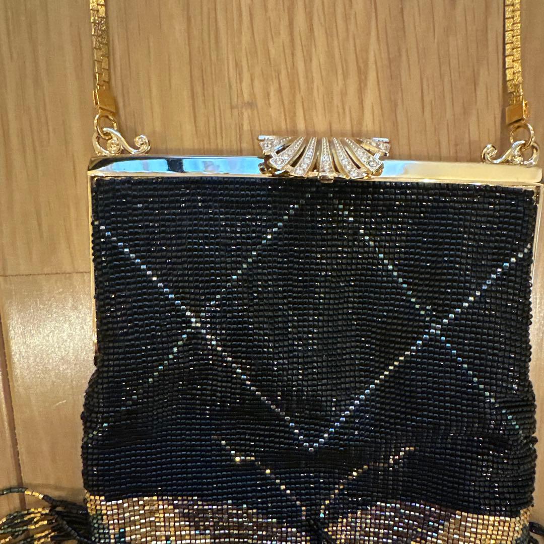 アンティーク総ビーズ　ハンドバッグ