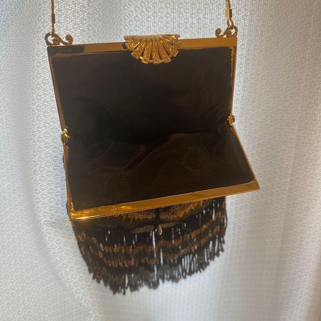 アンティーク総ビーズ　ハンドバッグ