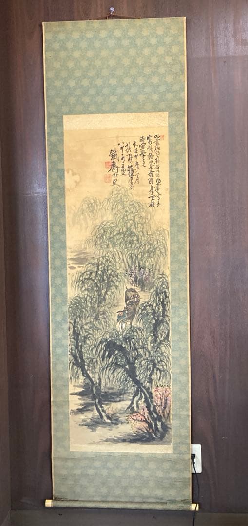 掛け軸 掛軸 軸装 日本画 墨彩画 水墨画 東洋美術 古美術 骨董 骨董品