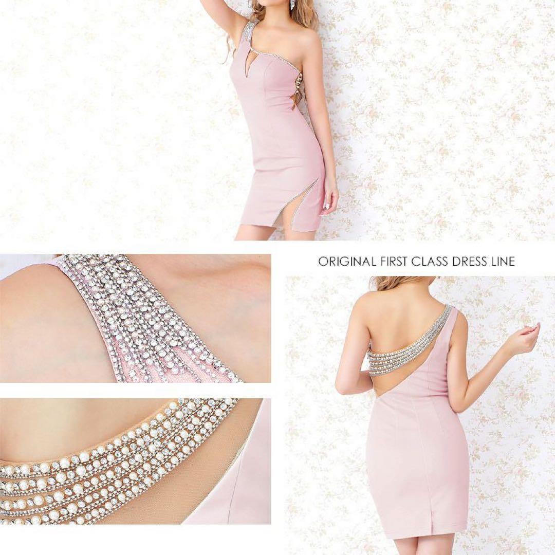 AR21316＊バックビジューワンショルダードレスcgyS