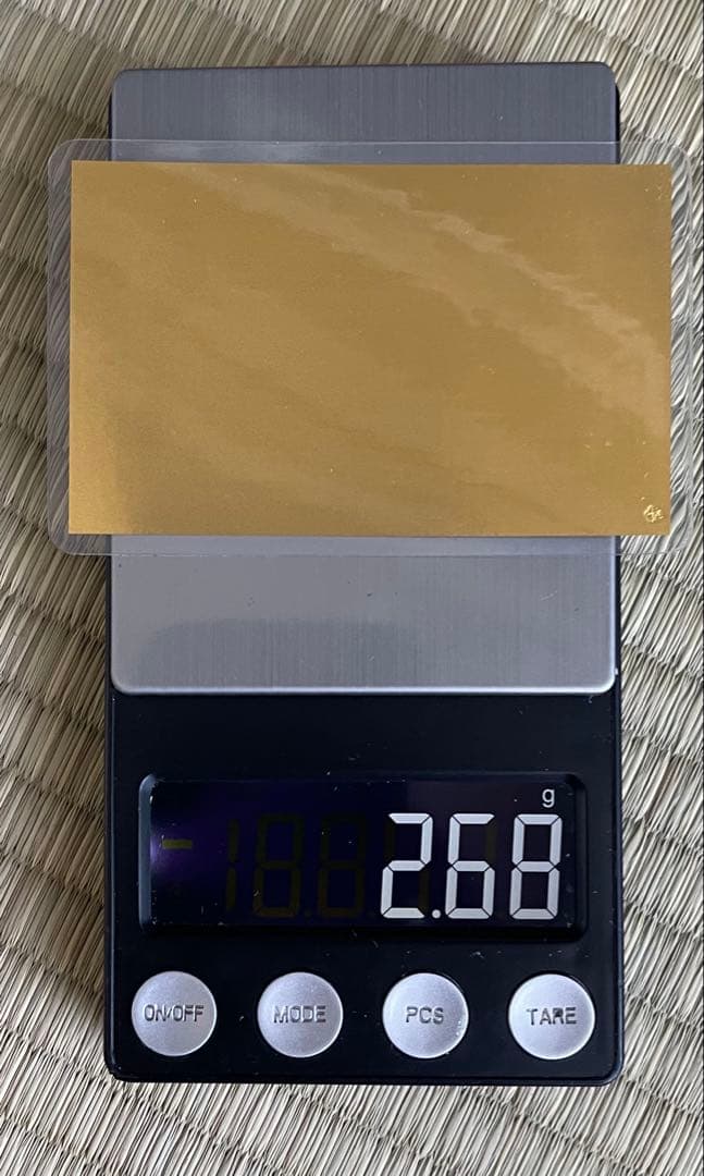 田中貴金属　純金 ラミネート カード ゴールド 1g 刻印あり