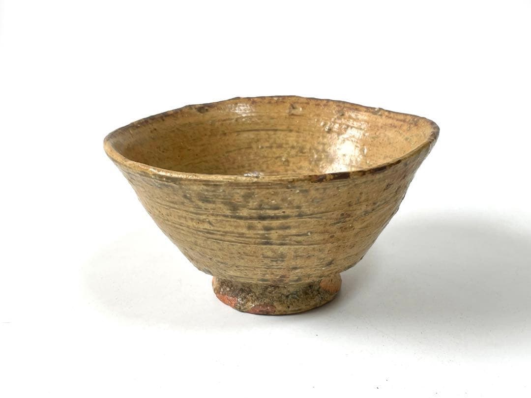 陶芸家　作家物　森田無想　伊羅保　茶碗　黄伊羅保　抹茶碗　共箱　森田十雨