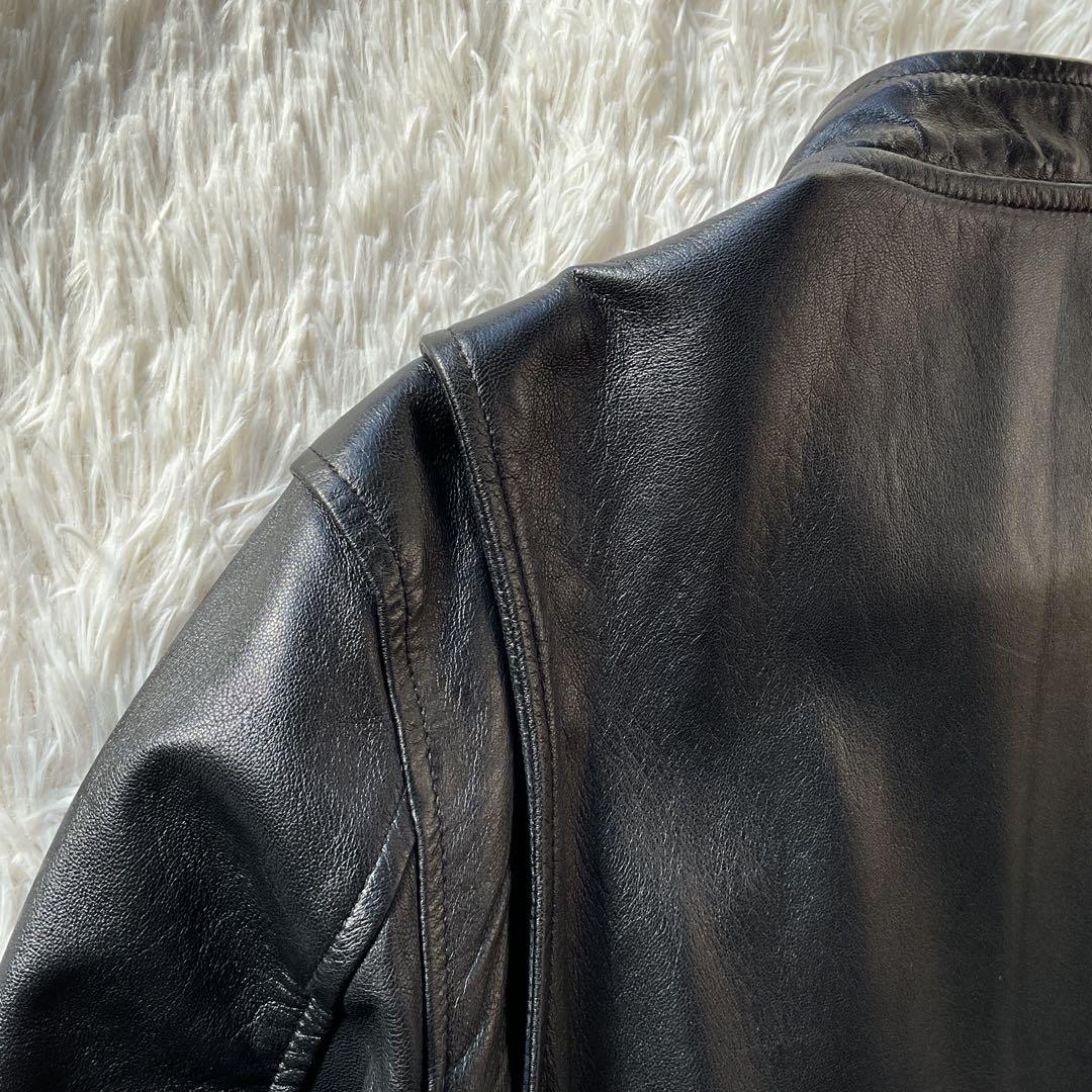 美品✨レトログレード　レザージャケット　シングルライダース　L ブラック　本革