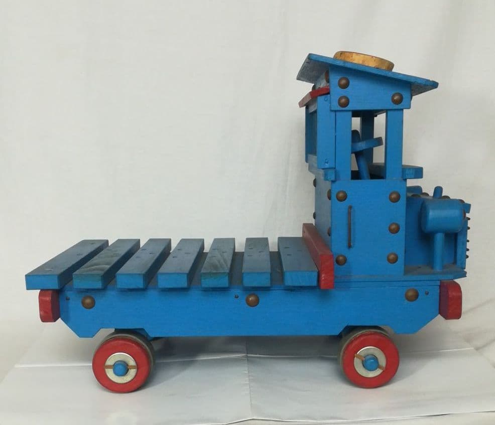 昭和レトロ　木製　トラクター　トラック　置物