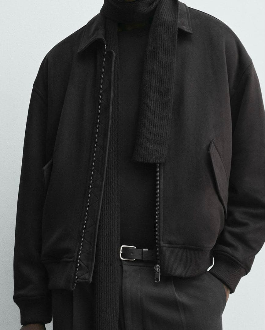 【ZARA】フェイクスエードキルティングジャケット