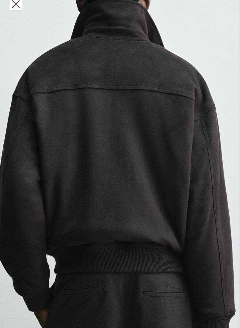 【ZARA】フェイクスエードキルティングジャケット