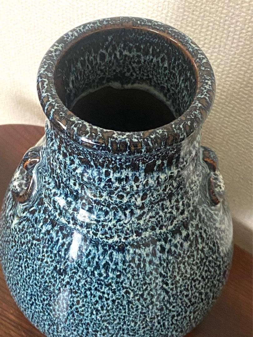 中国美術 窯变釉尊 花瓶 花生 花入  壺 時代物