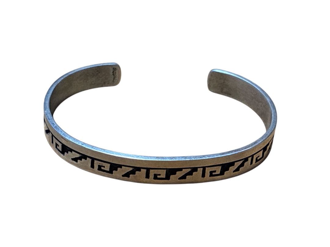 HOPI ウォーターウェーブ バングル オーバーレイインディアンジュエリー