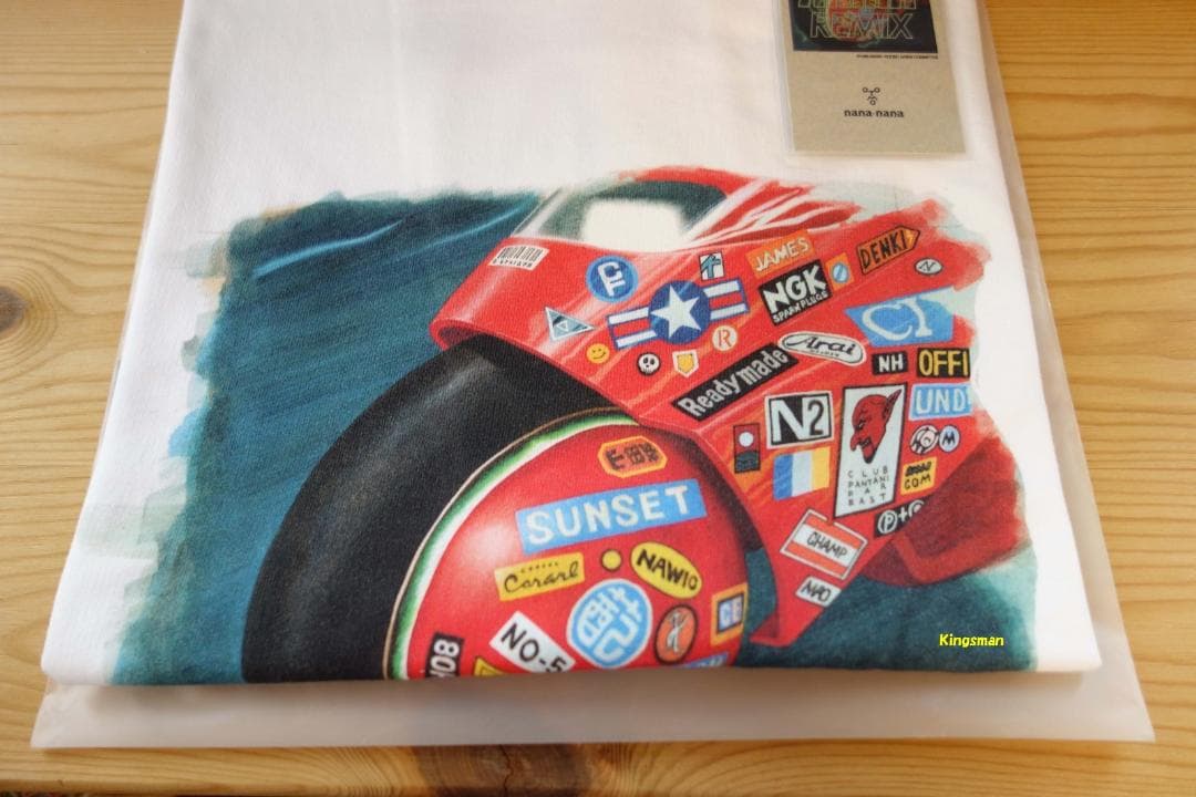 XL AKIRA REMIX nana-nana Tシャツ 白 絵柄のみ