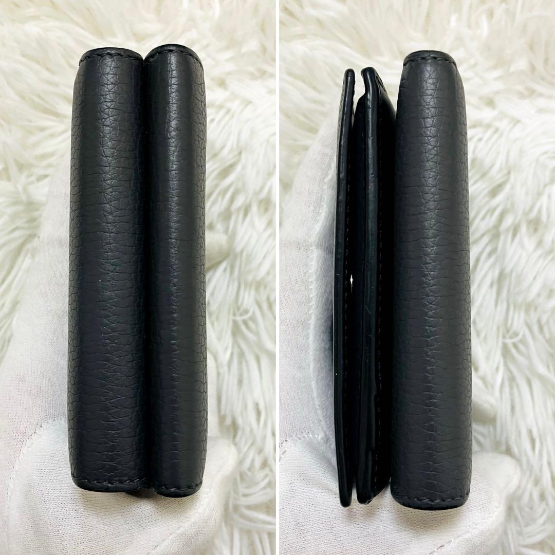 極美✨付属完備✨LOEWE 三つ折り財布 レザー トライフォールド グレー