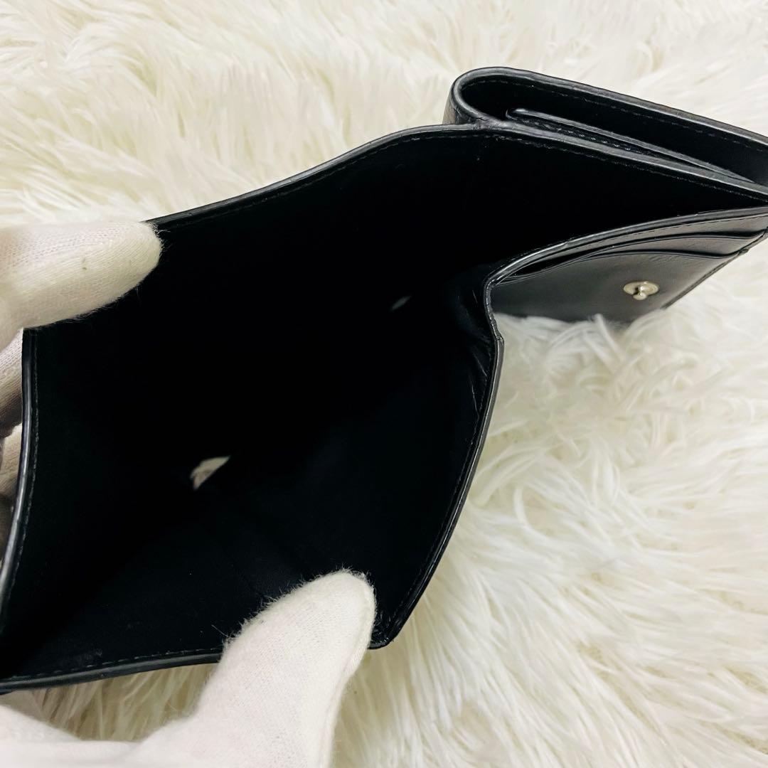 極美✨付属完備✨LOEWE 三つ折り財布 レザー トライフォールド グレー