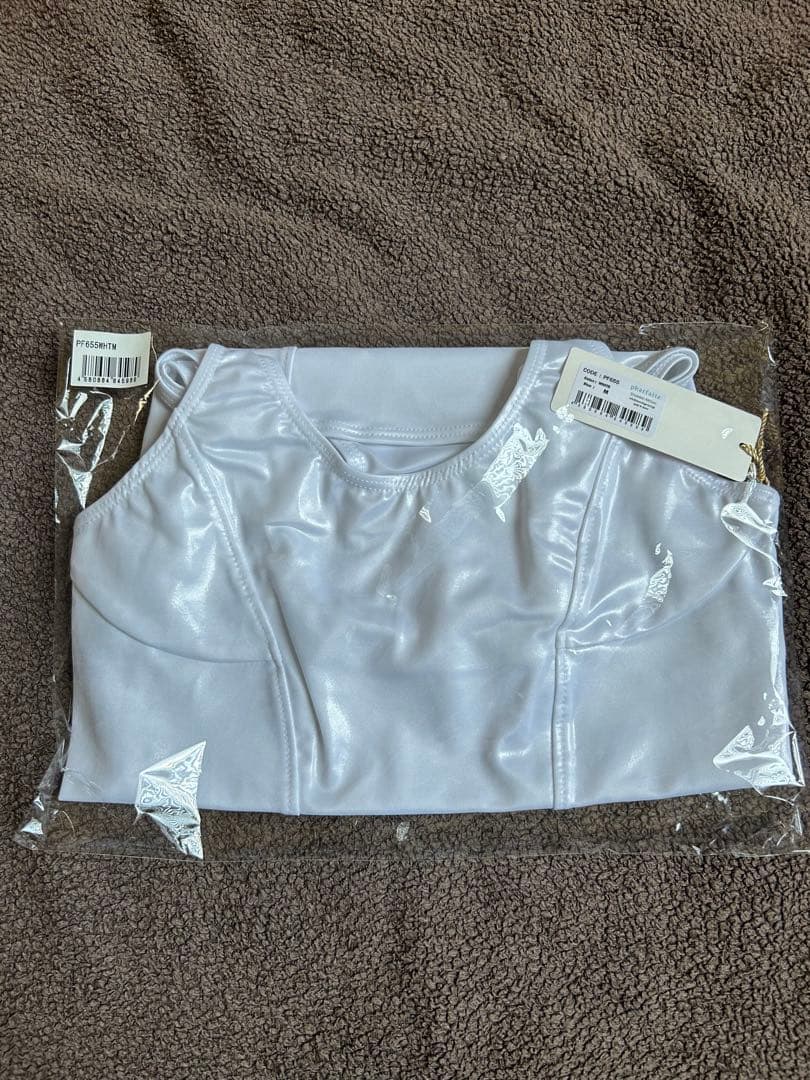 【最安値】パルフェット ３Dフィットレトロスクール水着　ホワイト