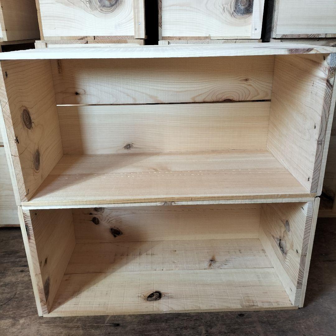 《訳アリ持ち手有りんご箱》6箱セット★収納 本棚 キャンプ 木箱 インテリア