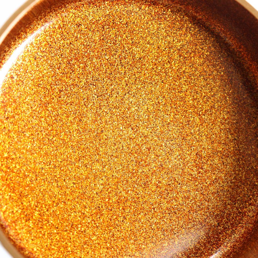 下出光斎作 呉竹蒔絵 大棗 金蒔絵 内金梨子地 茶道具 共箱共布　SN949