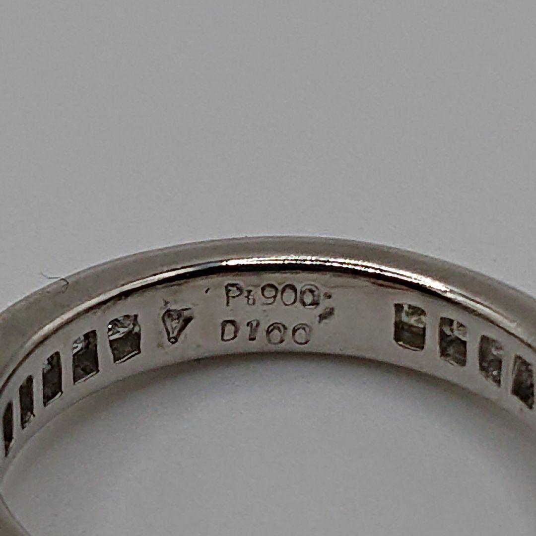 1カラット プリンセス フルエタニティ天然ダイヤモンドリングPt900