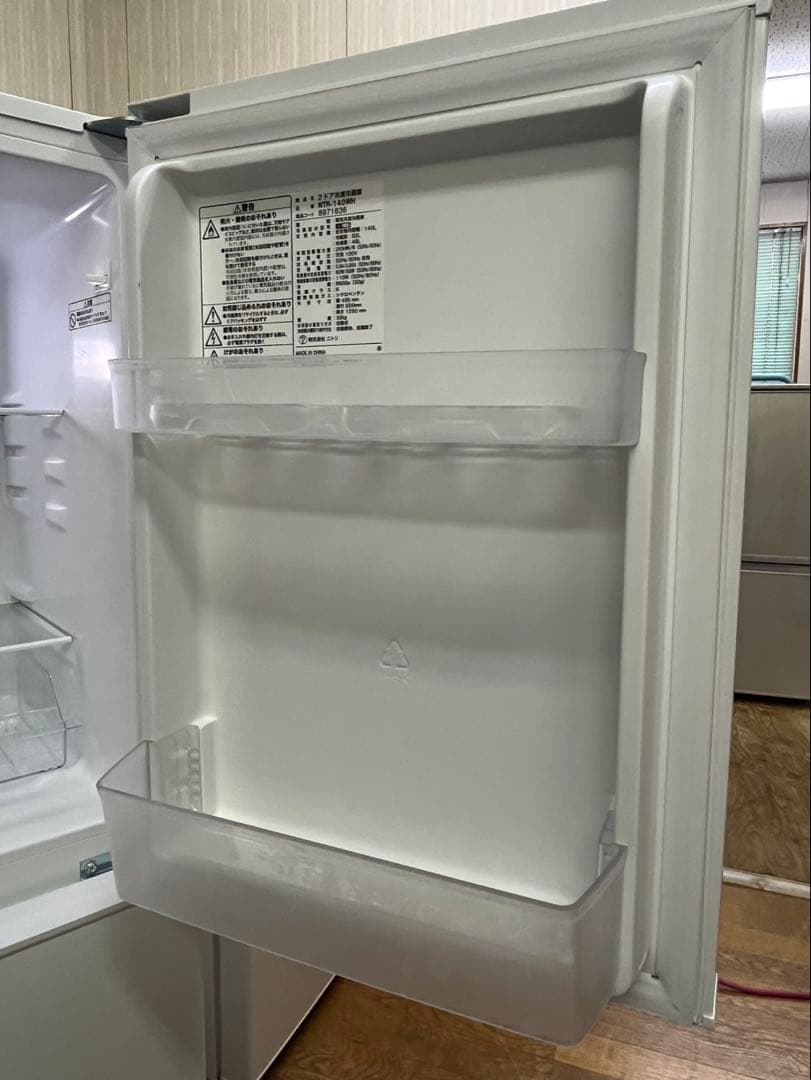 冷蔵庫 2ドア 140L 2023年 ニトリ NTR-140WH 一人暮らし