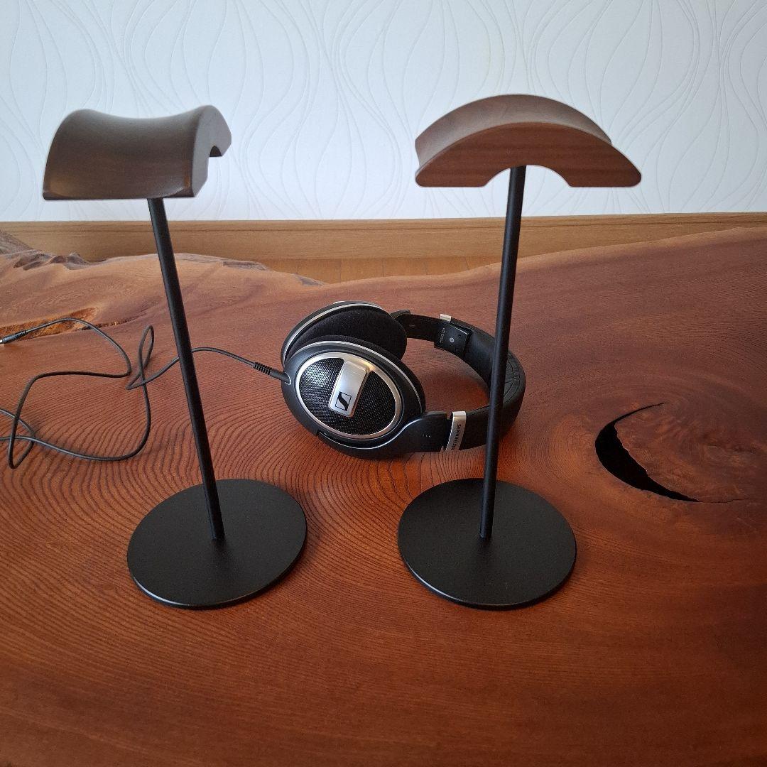 ゼンハイザーヘッドホーン&天然木ヘッドホーンスタンド2セット良品！！