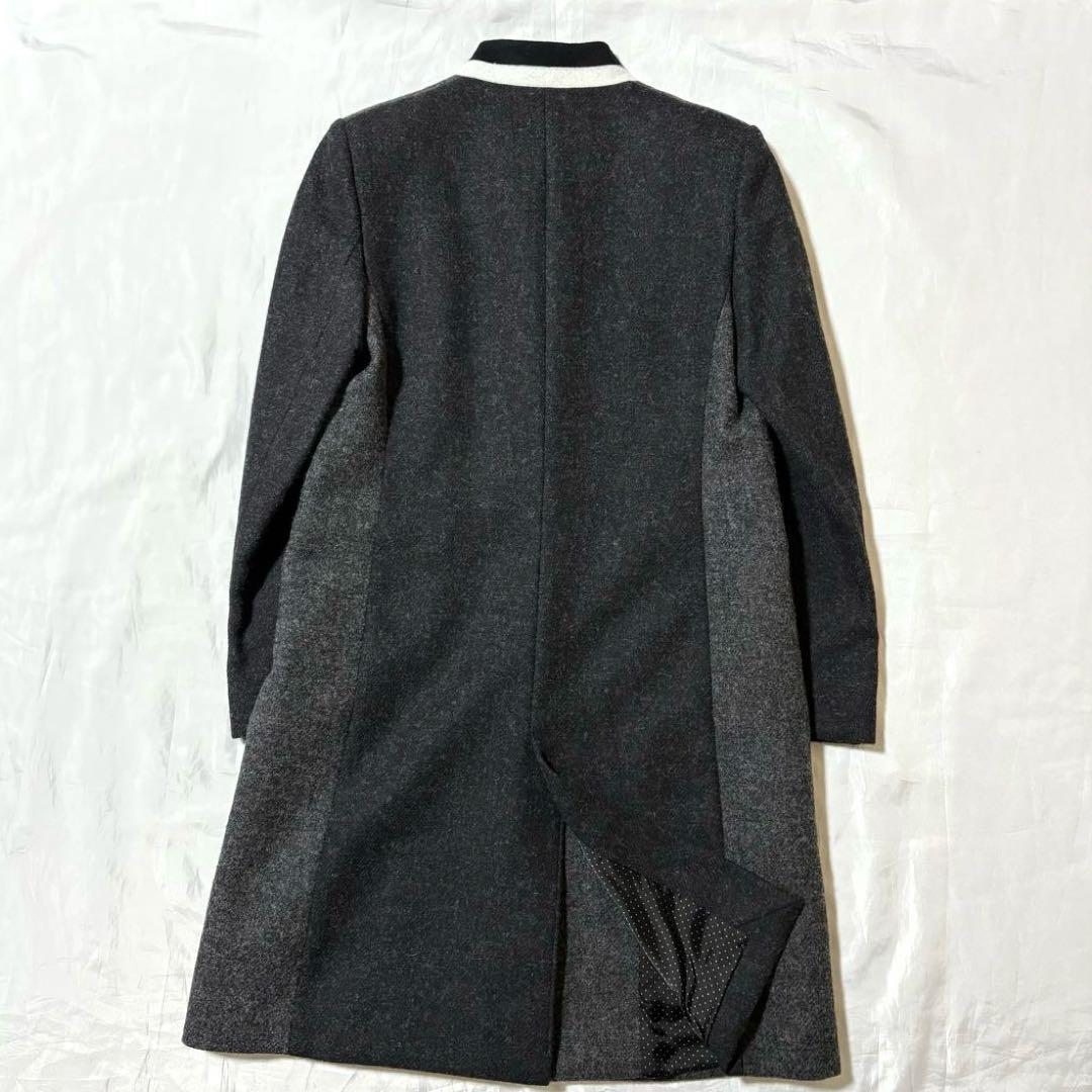 ポールスミスブラック×MOON社 チェスターコート ウール100 ライトメルトン