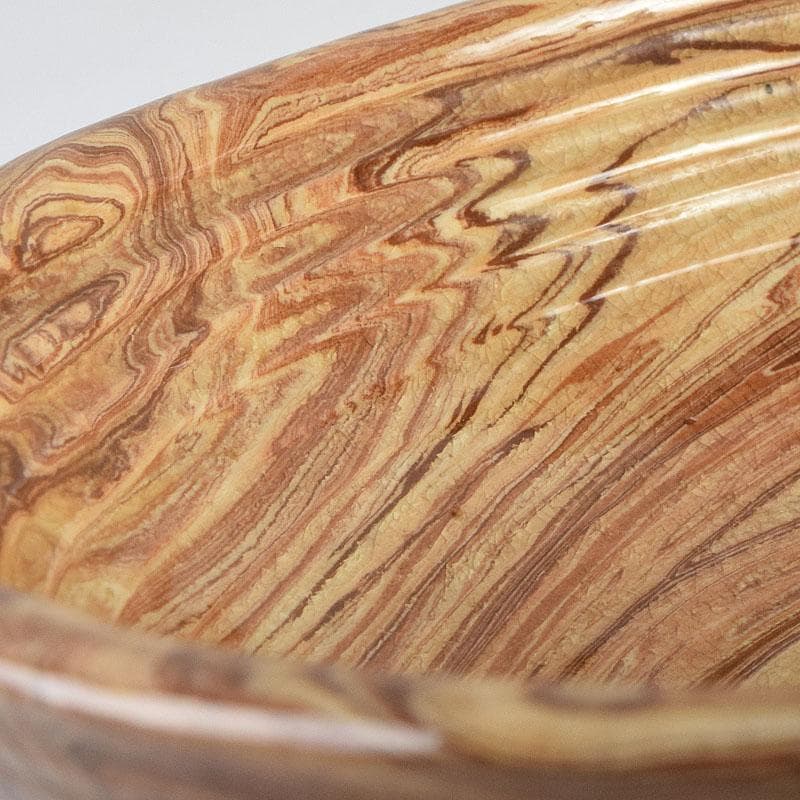 珉平焼　賀集珉平作　菓子鉢　時代箱　C　R9326