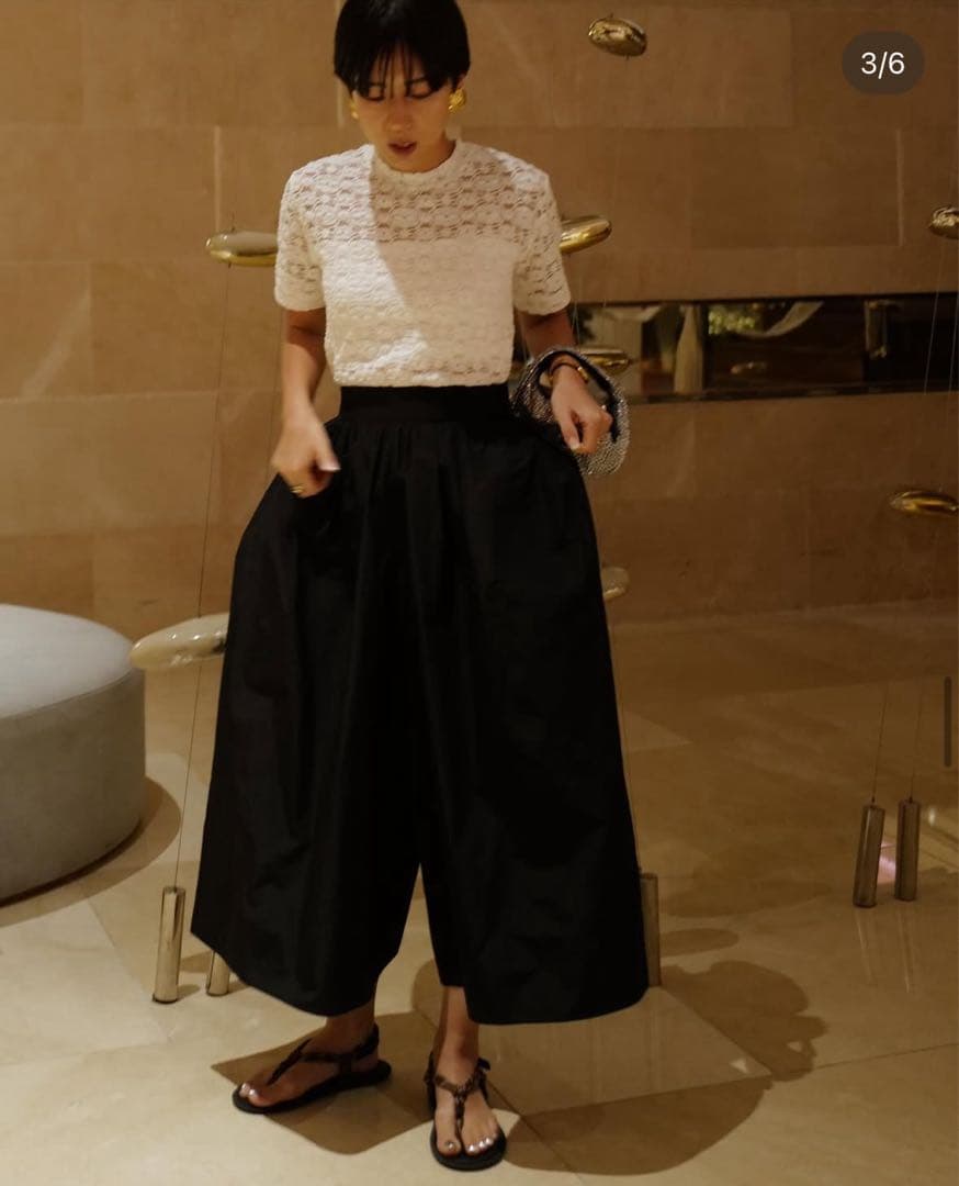 macchat メモリーキュロットパンツ