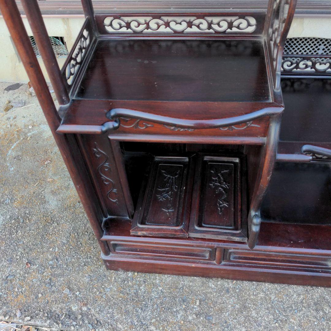 木製彫刻収納棚