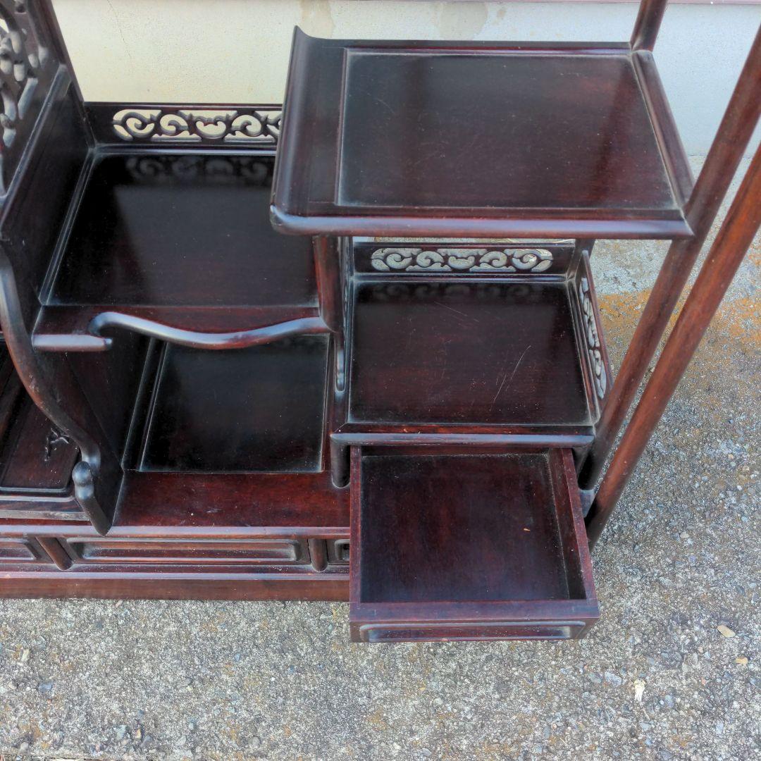 木製彫刻収納棚