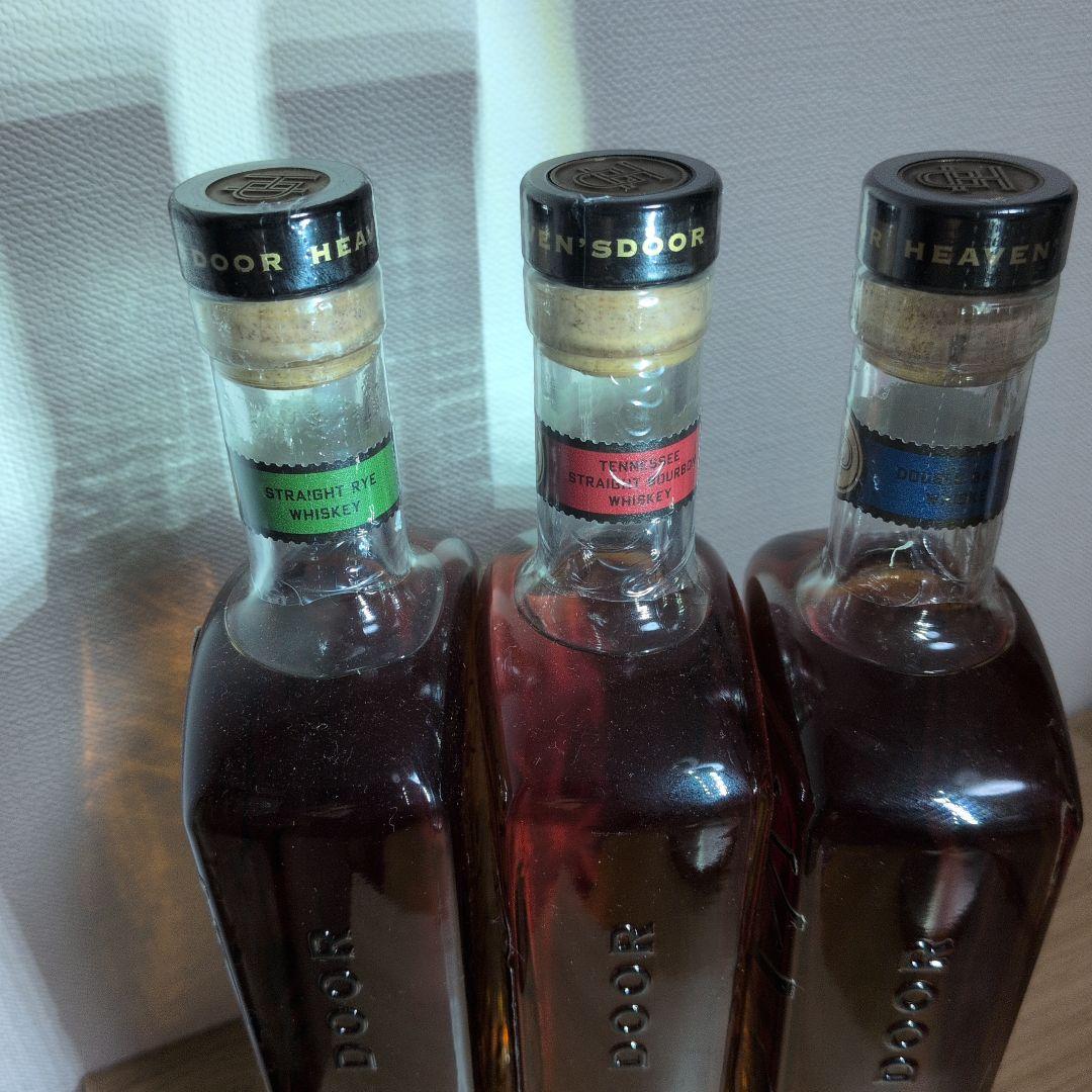 HEAVEN'S DOOR ストレートライウイスキー 他計３本。箱無し。未開栓。
