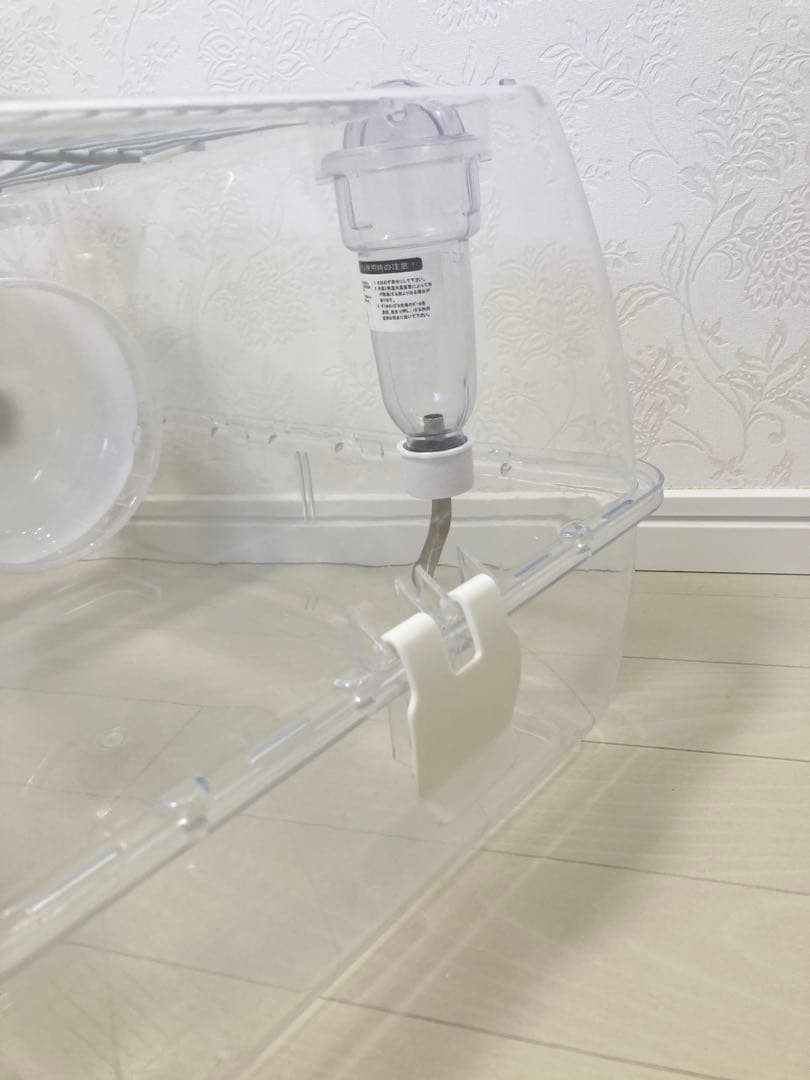 ハムスター ハリネズミ 透明プラスチックケージ 中型給水ボトル 回し車 セット