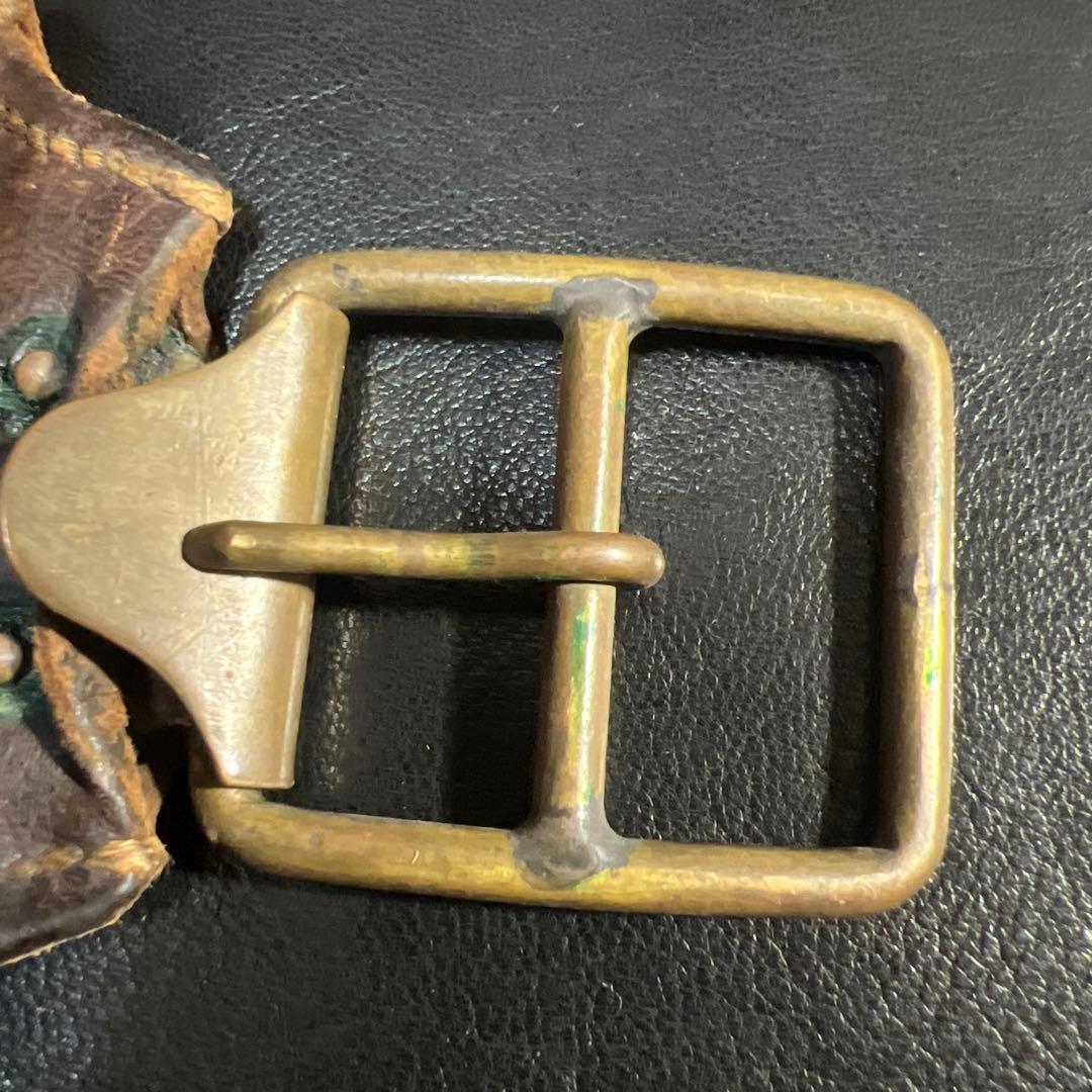 スウェーデン軍　5連　レザー　バンダリア　カオスポーチ