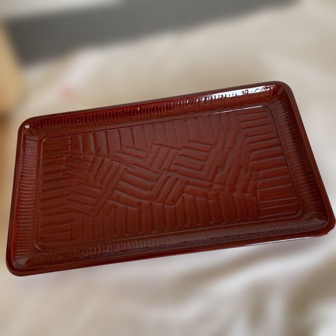 煎茶盆　　後藤盆　　木箱付き 後藤塗　　伝統工芸品