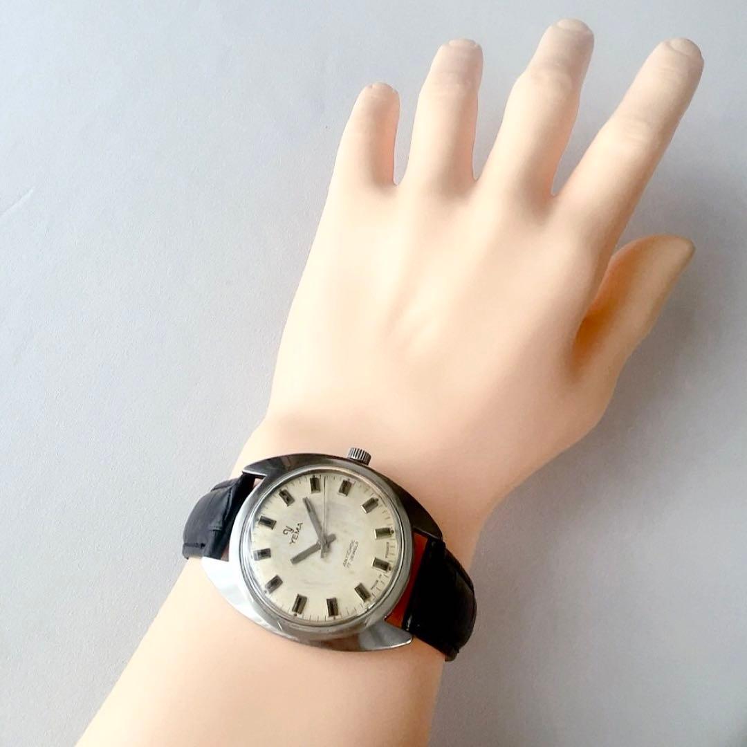 ビンテージ　フランス製　YEMA イエマ　17石　メンズ手巻き腕時計　稼動品　♪