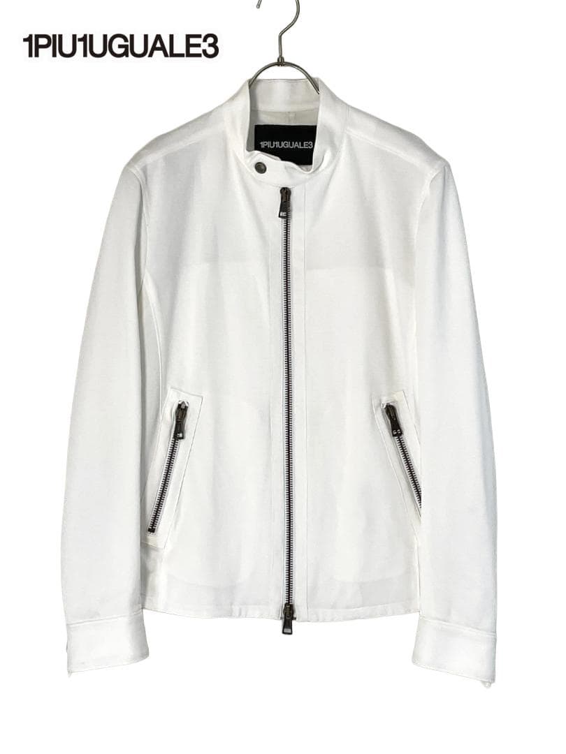 【未使用】1PIU1UGUALE3 シングルリブライダースジャケット サイズ4