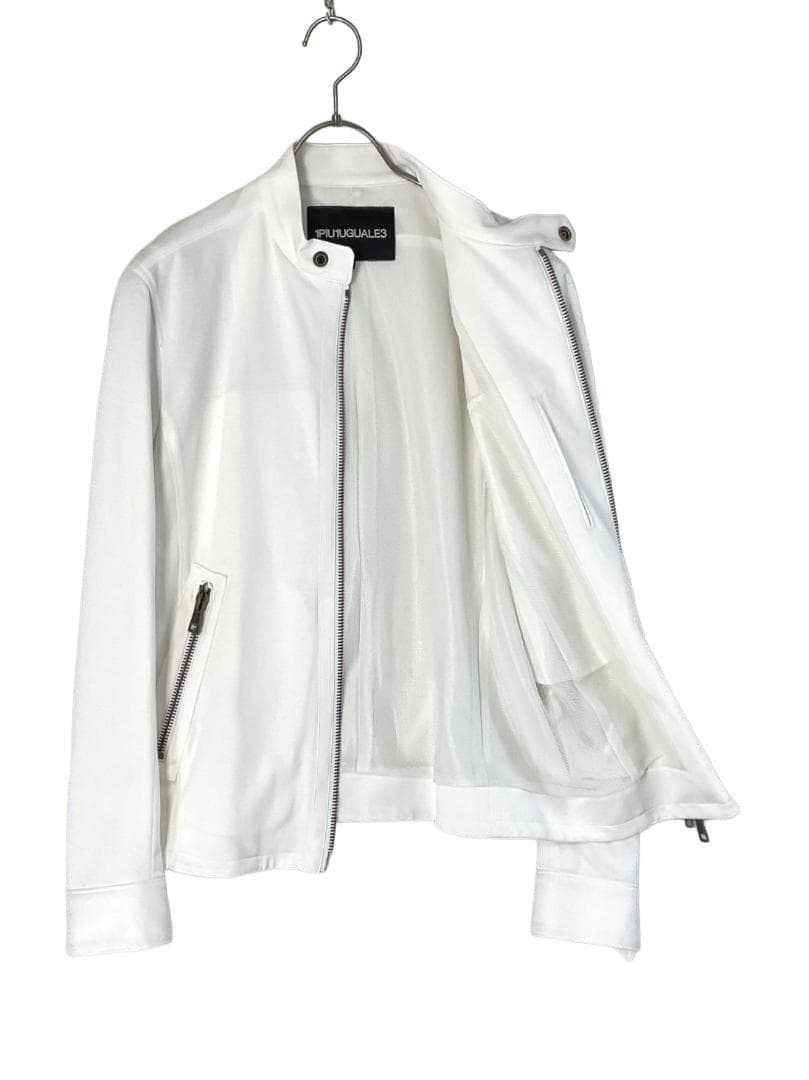 【未使用】1PIU1UGUALE3 シングルリブライダースジャケット サイズ4