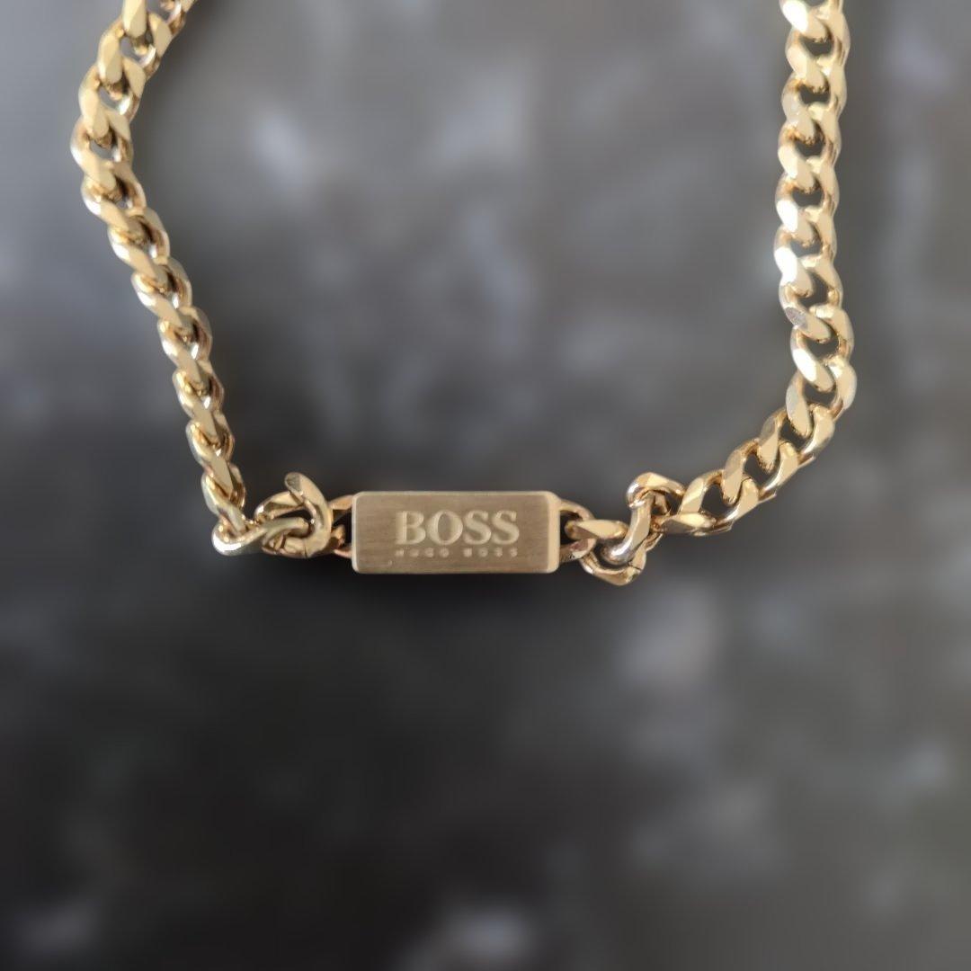 【人気商品】HUGO BOSS ヒューゴボス ロゴ入り チェーンブレスレット