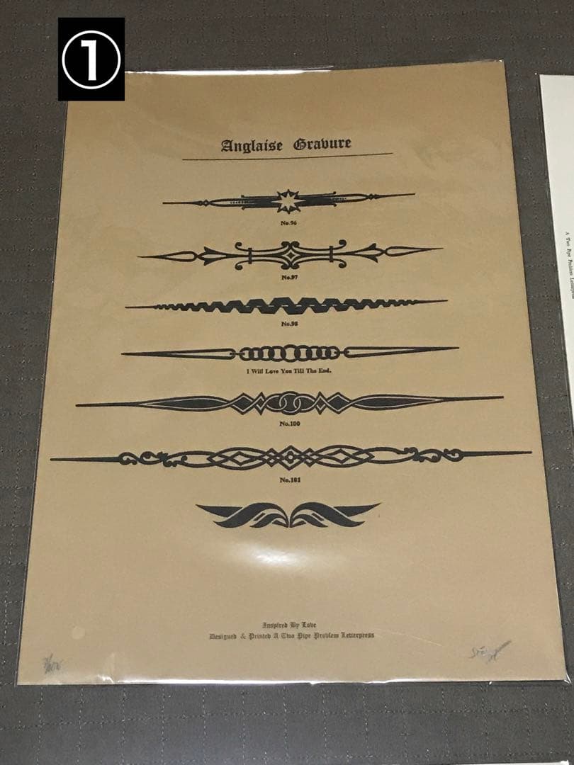 新品　2枚組　Stephen Kenny活版印刷 タイコグラフィー　イギリス製