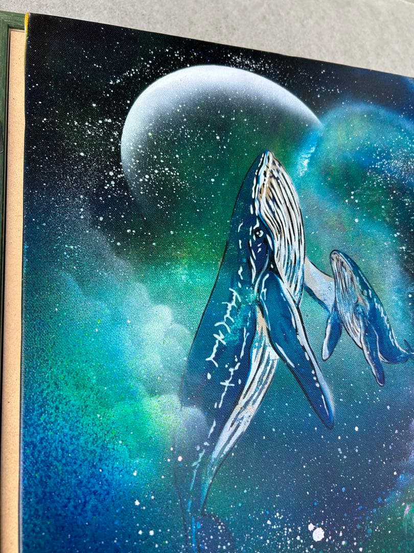 スプレーアートエデンF 6サイズ　キャンバス原画黒額付き