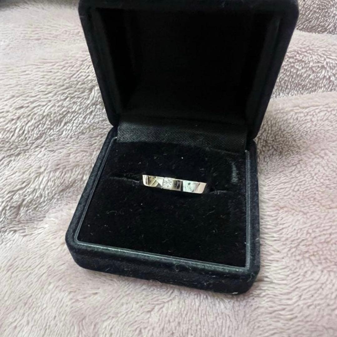 年末年始も発送可　ハリーウィンストン　プリンセスカットマリッジリング　13号