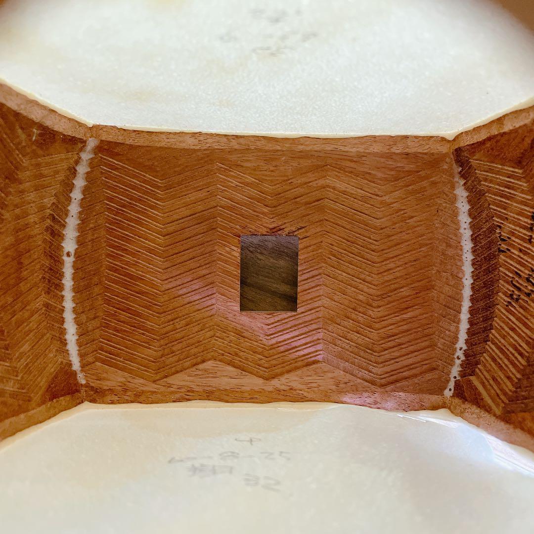 三味線 中棹 紅木 綾杉胴 犬皮 1本溝 和楽器