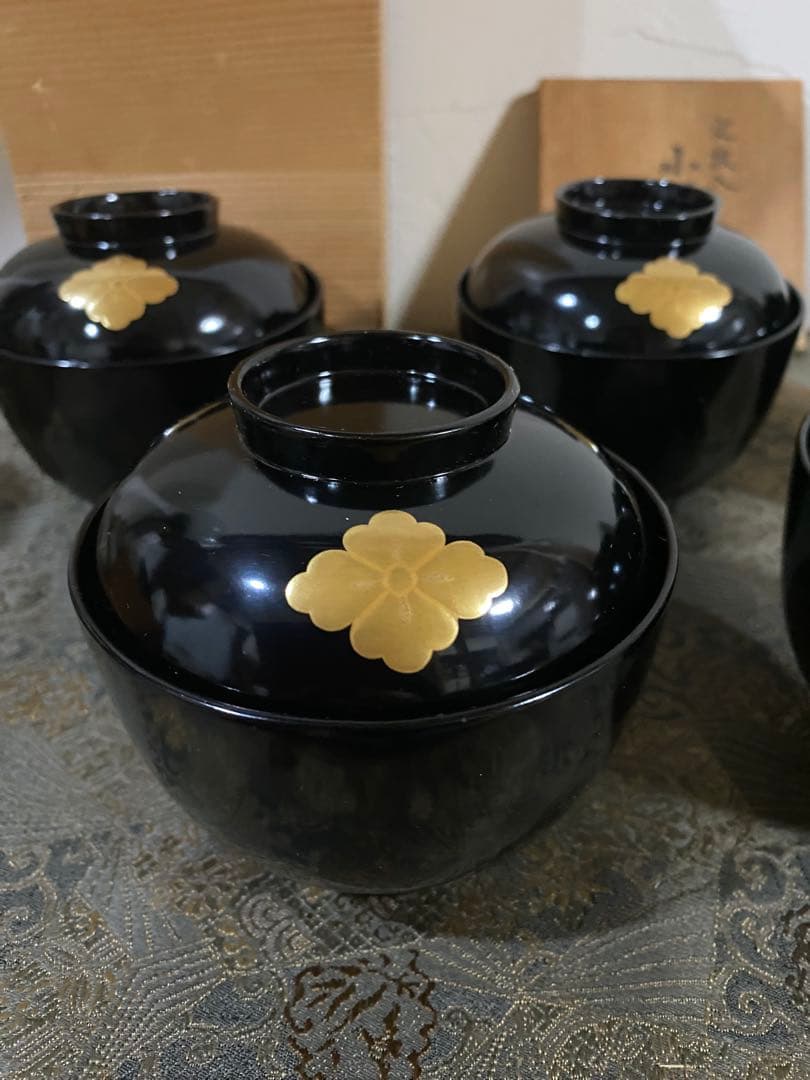 輪島塗　小吸い物椀　新品　超美品　5個　懐石道具