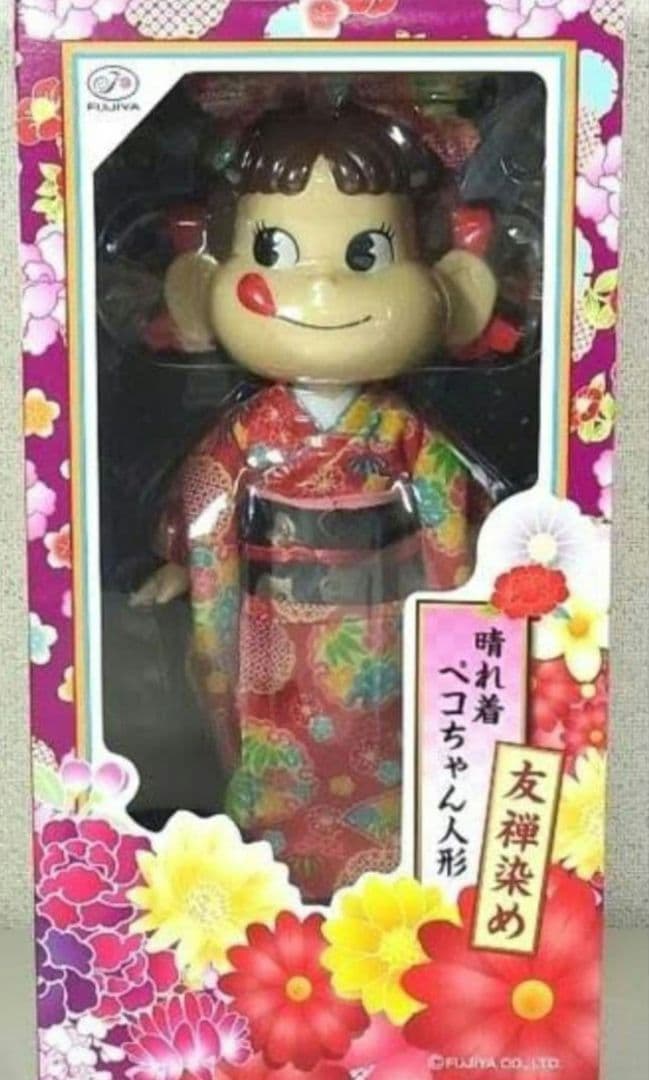 不二家　友禅染め晴れ着ペコちゃん人形