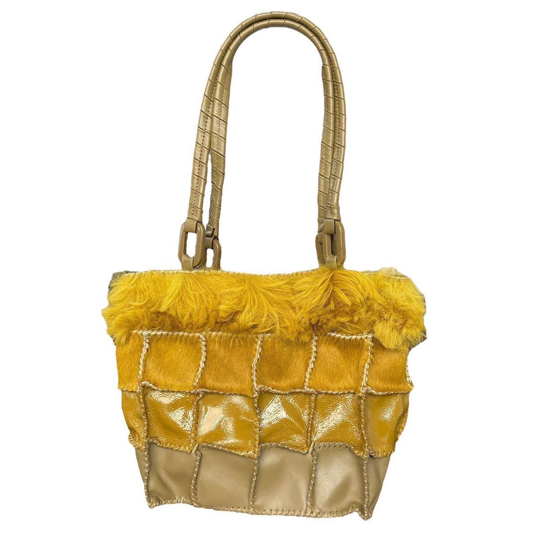 JAMIN PUECH ファー パッチワーク レザー ハラコ トートバッグ