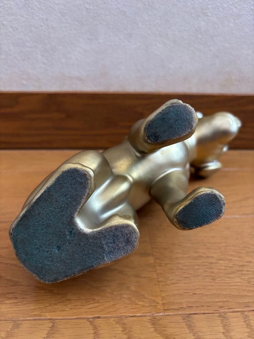 《 レア‼️ 》ビクター犬　陶器製 金色