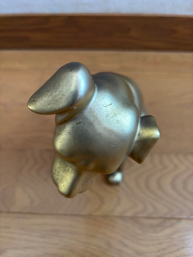 《 レア‼️ 》ビクター犬　陶器製 金色
