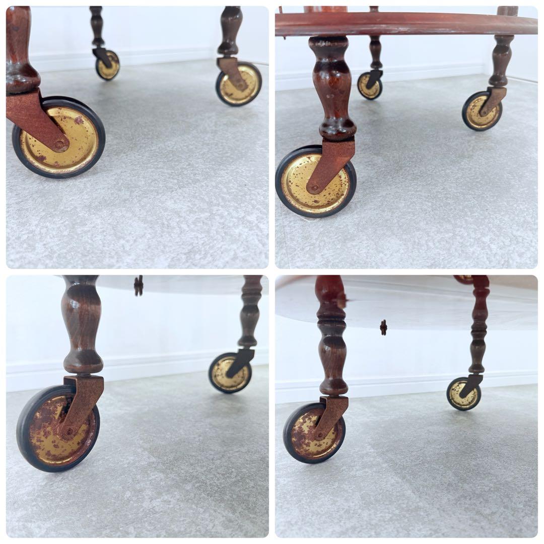 【希少】 イタリア製 象嵌 ワゴン ティーワゴン キッチンワゴン アンティーク