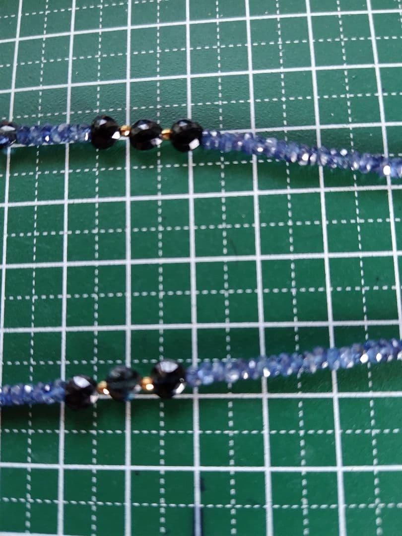 K18 ２種類の、サファイア　ネックレス