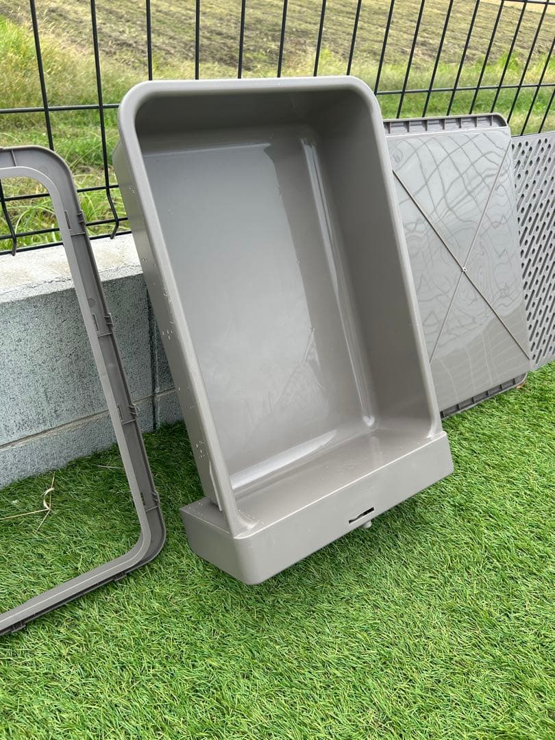 アイリスプラザ トイレ一体型キャットケージ3段 グレー 3段グレー