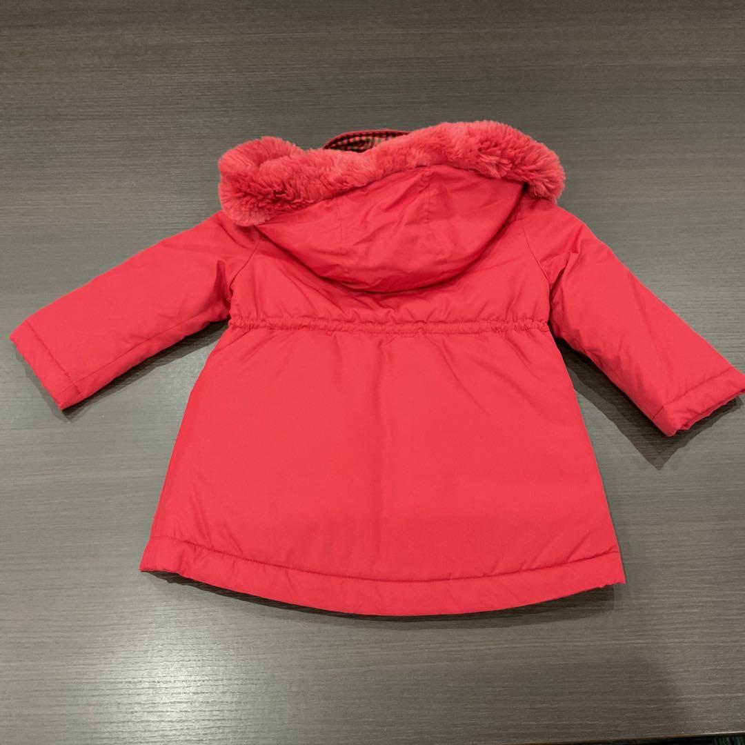 り*り様 familiar キッズ　赤 アウター ダウン　サイズ90 ガールズ