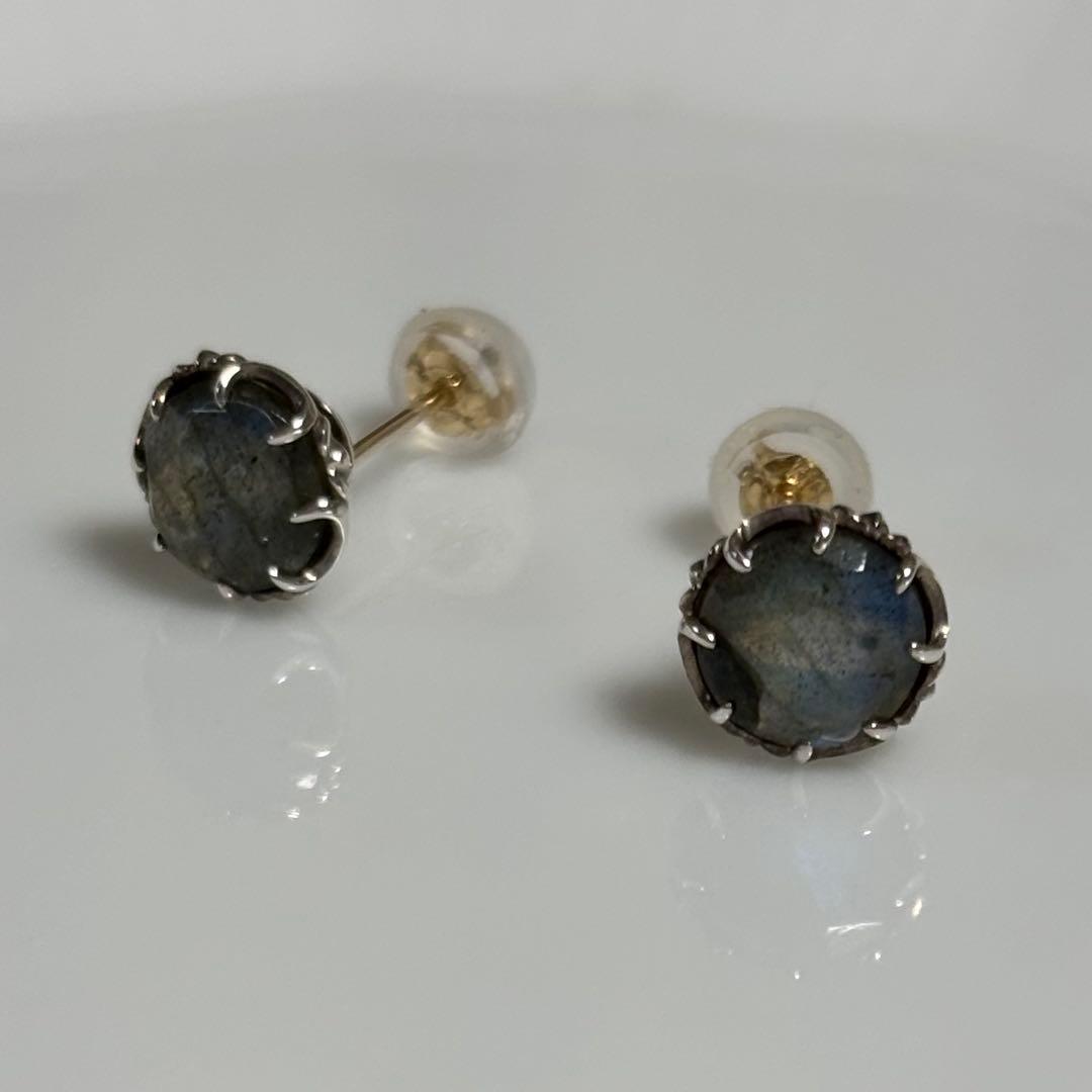 アガット シルバー ラブラドライト ピアス