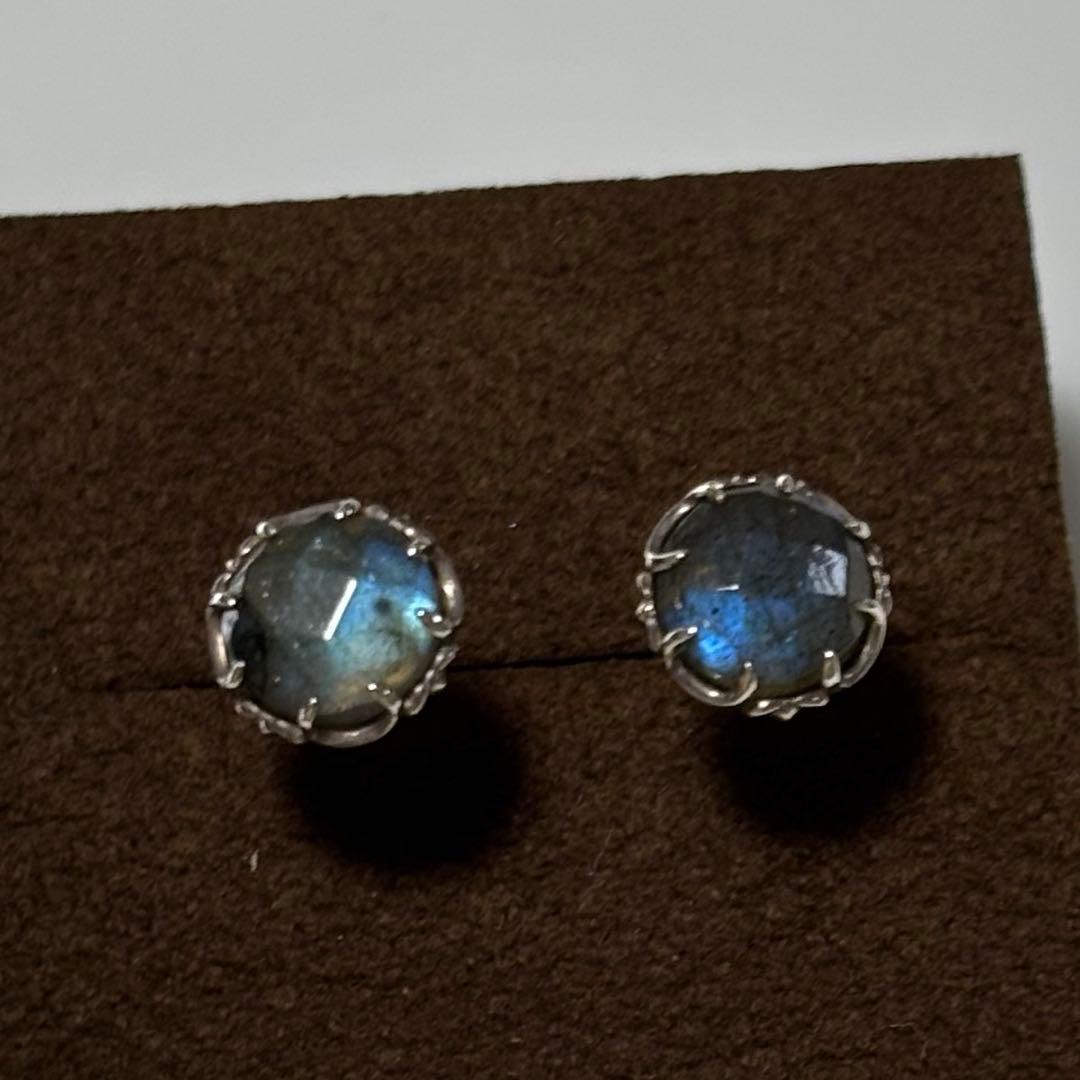 アガット シルバー ラブラドライト ピアス