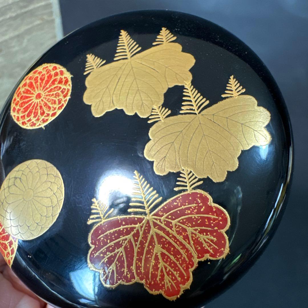 E982 送料無料　金彩蒔絵　棗　在銘　茶道具　茶室　茶道　共箱